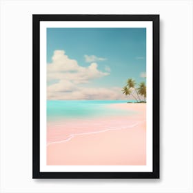 Icacos Beach Puerto Rico Turquoise And Pink Tones 1 Art Print