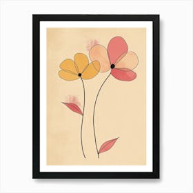 Manila Flower Market Boho Minimalist Style Art Print