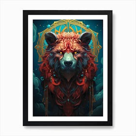 Bear Head Art Print