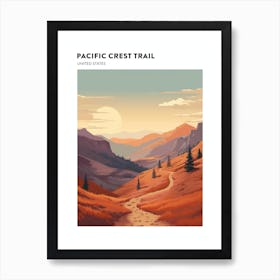 Pacific Crest Trail Usa 3 Hiking Trail Landscape Poster Art Print