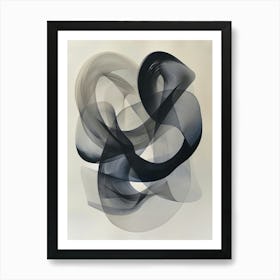 Abstract Black And White Painting Art Print