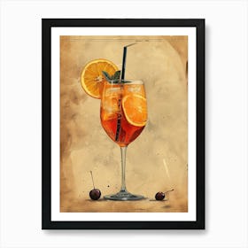 Aperol Spritz Orange 47 Art Print