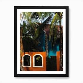 Orange And Blue House Art Print