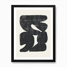 Bold Shapes 2 Black Art Print