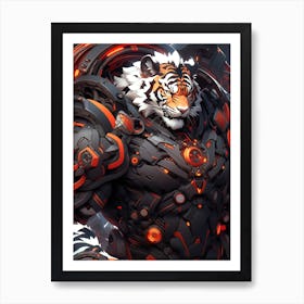 Futuristic Tiger 1 Art Print