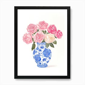 Pink roses Art Print