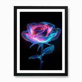 Irradiated Rose 1 Art Print