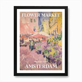 Vintage Flower Market Painting Amsterdam 5 Art Print