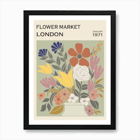 Flower Market London 2 Art Print