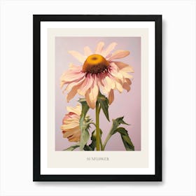 Floral Illustration Sunflower 2 Poster Art Print