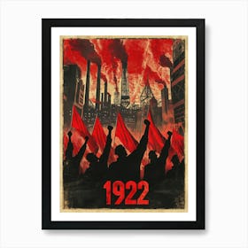 Aihrgdesign A Vintage Political Poster Marking The Formation 2 Art Print