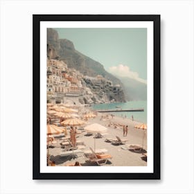 Amalfi Coast Hotel View, Summer Vintage Photography Art Print