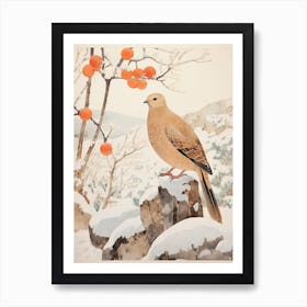 Winter Bird Painting Partridge 2 Art Print