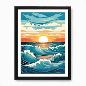 Ocean Sunset 1 Art Print