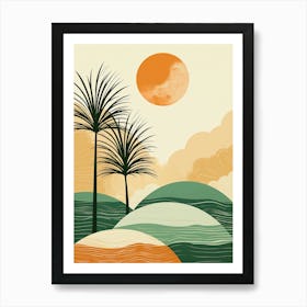 Palm Trees In The Sun 1 Art Print