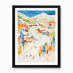 Montage Deer Valley   Park City, Utah   Resort Storybook Illustration 4 Art Print