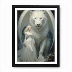 White Lion Art Print