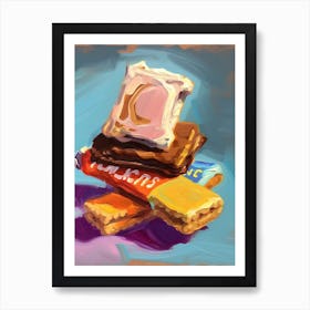 Smores Oil Painting 4 Art Print