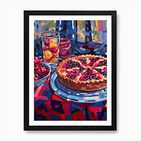 Triple Berry Pie Painting 4 Art Print