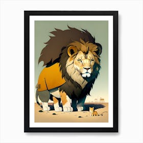 Lion And Cat Art Print