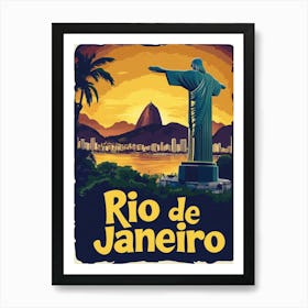 Aihrgdesign A Vintage Travel Poster Of Rio De Janeiro Featuri Fa139845 B444 45fb Ba5e 01e26af70701 0 Art Print