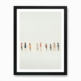 Minimalist People Color Abstract Watercolor 2 Art Print