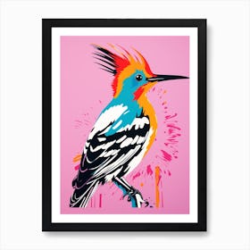 Andy Warhol Style Bird Hoopoe 3 Art Print
