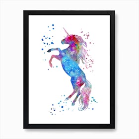 Unicorn Watercolor Art Print