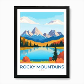 Usa Rocky Mountains Travel Art Print