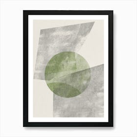 Green Circle Modern Graphic Art Print