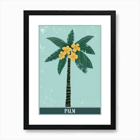 Palm Tree Flat Illustration 1 Poster Art Print