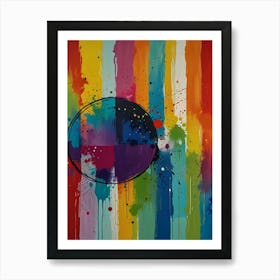 Rainbow Splatter Art Print