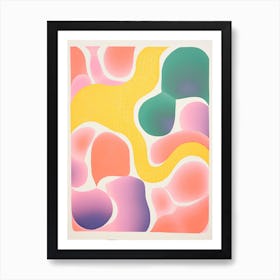 Abstract Landscape Risograph Style 30 Art Print