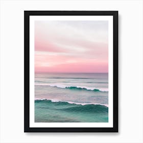 Manly Beach, Australia Pink Photography 2 Art Print