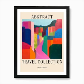 Abstract Travel Collection Poster La Paz Bolivia 1 Art Print
