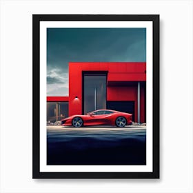 Red Ferrari Art Print