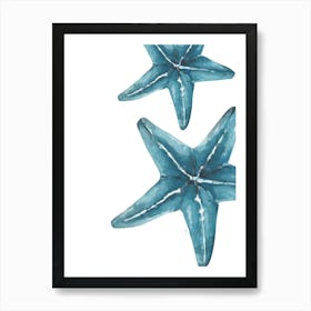 Blue Starfish 1 Art Print