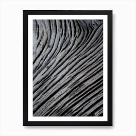 Textures   Wooden Waves And Ocean Art Print