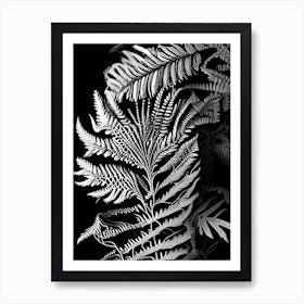 Ghost Fern Linocut Art Print