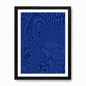 Star Swirl Cool Blue Art Print