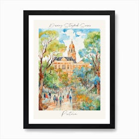 Poster Of Pretoria, Dreamy Storybook Illustration 1 Art Print