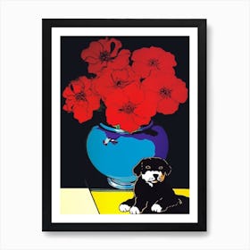 Anemone With A Dog 1 Pop Art  Art Print