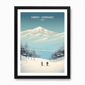 Poster Of Niseko   Hokkaido, Japan, Ski Resort Illustration 3 Art Print