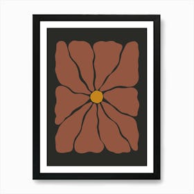 Autumn Flower 01 - Scarlet Art Print
