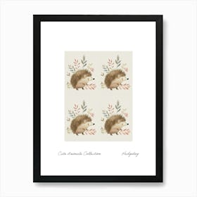 Cute Animals Collection Hedgehog 2 Art Print