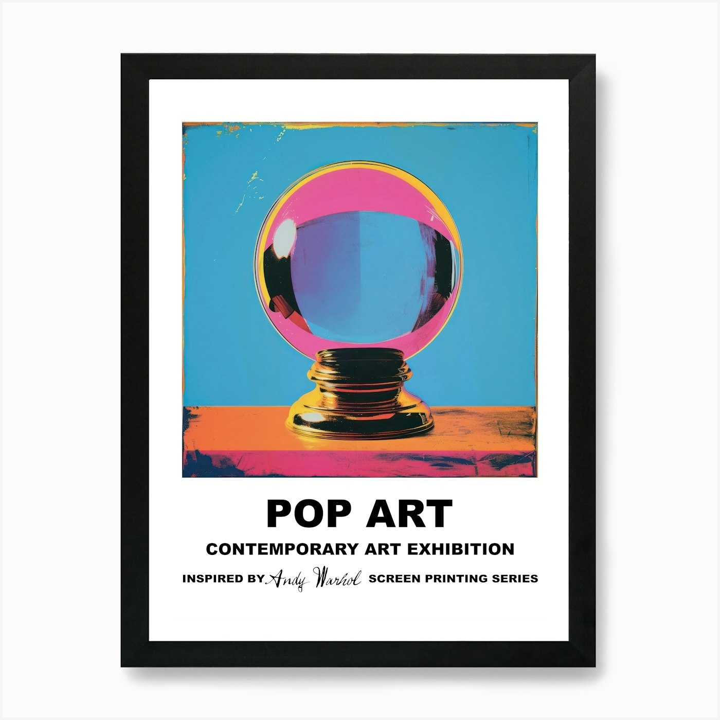 Póster bola de cristal arte pop 2 arte P enmarcado arte de pared póster lienzo impresión imagen - Imagen 2 de 4