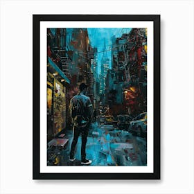 New York City At Night Art Print