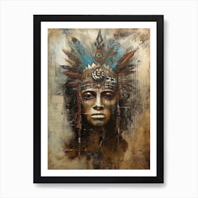 Nomadic Whispers: Native American Elegance Art Print