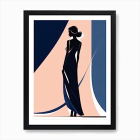 Fashionable Woman in Gown Art Print