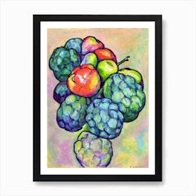 Cherimoya Vintage Sketch Fruit Art Print